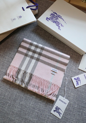 Шарф Burberry two-tone Check premium 168x30 см - Pink   