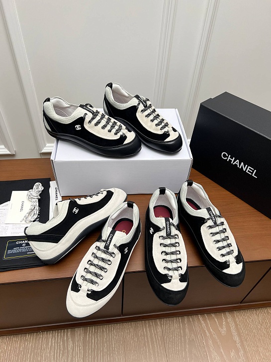 Женские комбинированные кроссовки Chanel premium