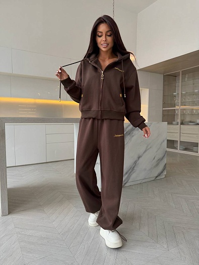 Женский утеплённый костюм с капюшоном Schiaparelli premium   