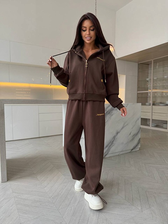 Женский утеплённый костюм с капюшоном Schiaparelli premium