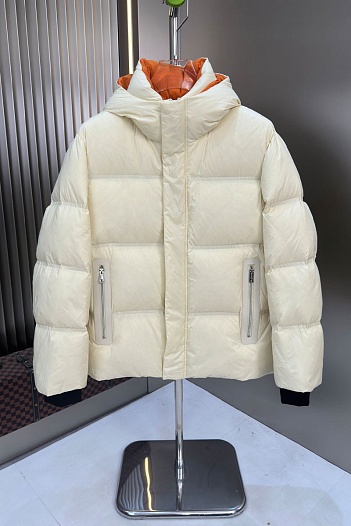 Мужской пуховик Zegna бежевого цвета   