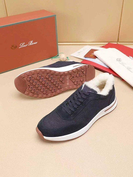 Кроссовки с мехом Loro Piana Week End Walk Evo