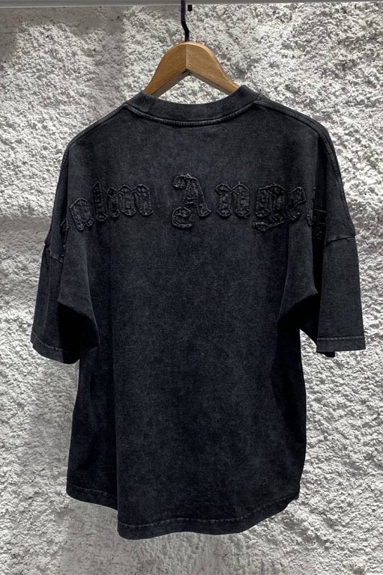 Чёрная оверсайз футболка Palm Angels