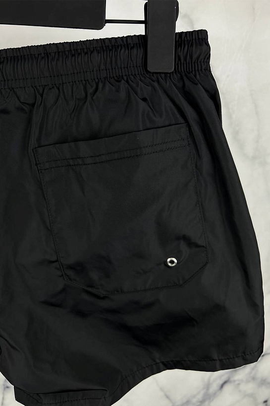 Мужские чёрные шорты Moncler logo-patch