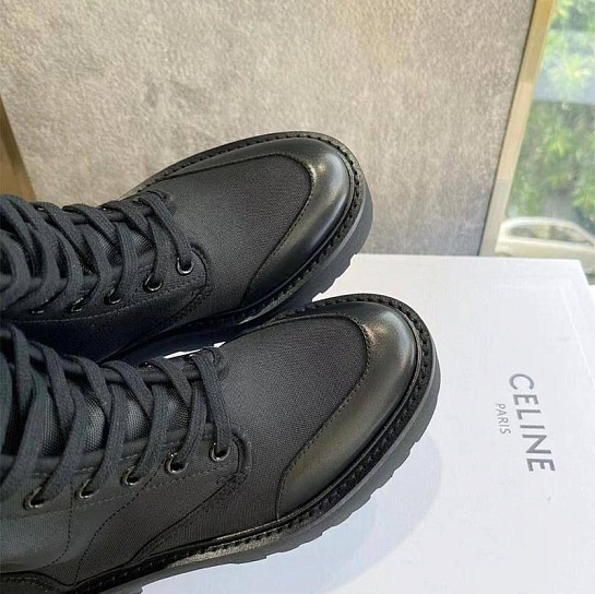 Женские ботинки Celine чёрного цвета