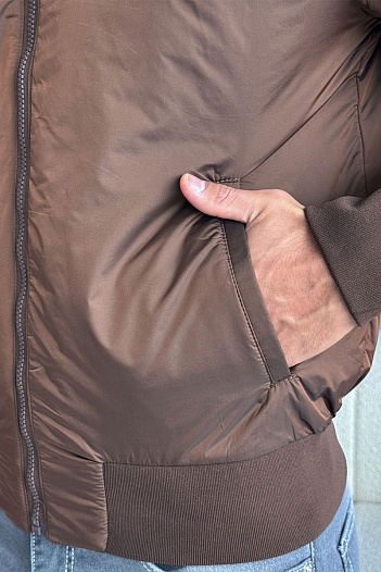 Мужской бомбер Dolce & Gabbana logo-plaque - Brown   