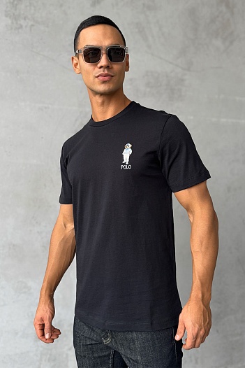 Футболка Polo Ralph Lauren logo-embroidered - Black   