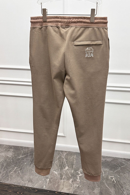 Спортивные штаны Brunello Cucinelli logo-embroidered - Brown