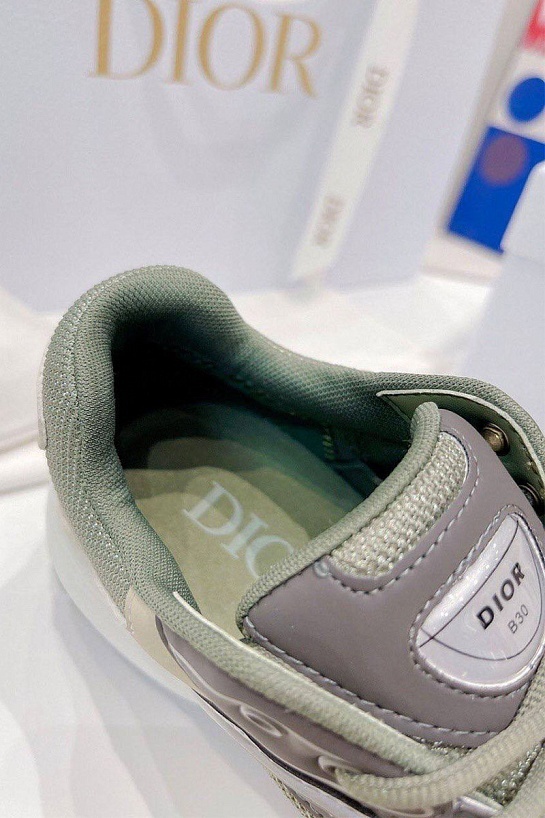 Мужские зелёные кроссовки Dior B30