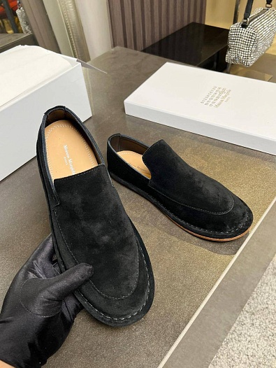 Замшевые женские лоферы Maison Margiela Premium - Balck   