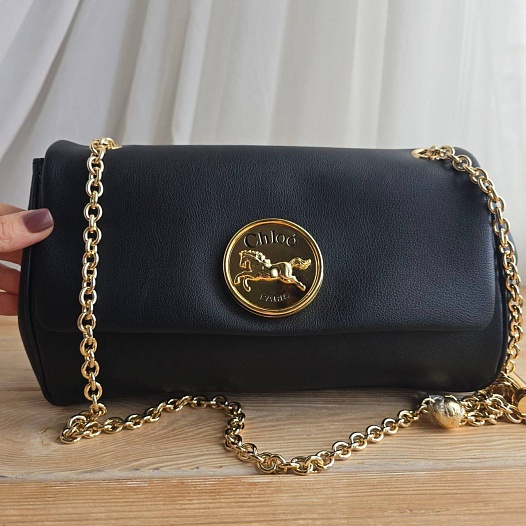 Кожаная сумка Chloe 28x17 см   