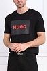 Чёрная футболка Hugo Boss logo-print