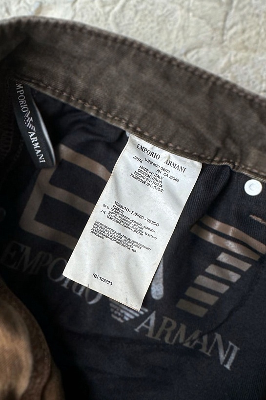 Мужские джинсы Emporio Armani slim fit - Brown
