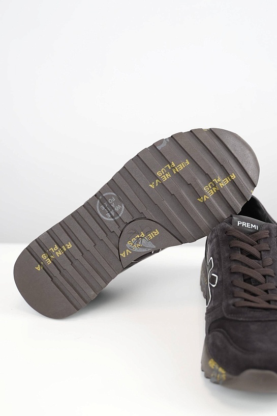 Замшевые кроссовки с мехом Premiata low-top - Brown