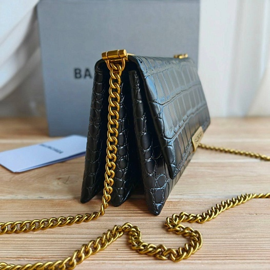 Кожаная сумка Balenciaga Triplet Crocodile-Effect 23x13 см   