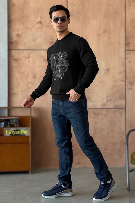 Чёрный свитшот Kenzo Tiger motif