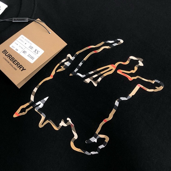 Мужская чёрная футболка Burberry Premium