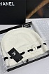 Шапка Chanel logo-embroidered premium - White
