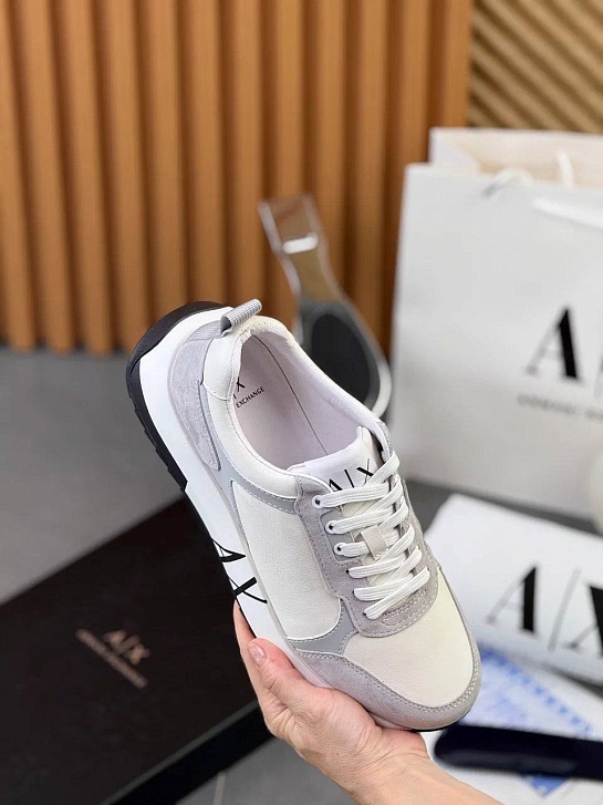 Мужские комбинированные кроссовки Armani Exchange
