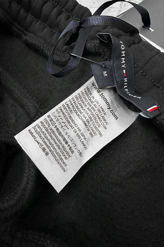 Чёрные штаны на флисе Tommy Hilfiger