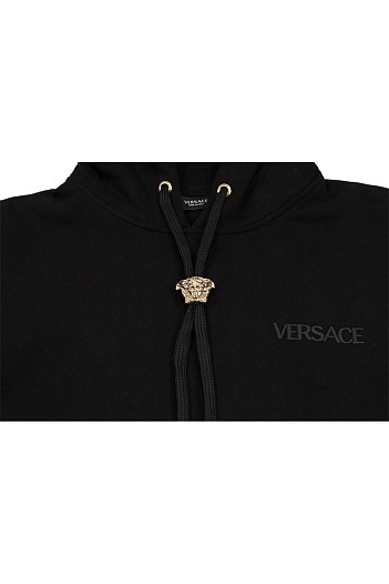 Мужское чёрное худи Versace Medusa   