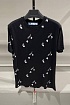 Чёрная оверсайз футболка Off-White all-over logo-print
