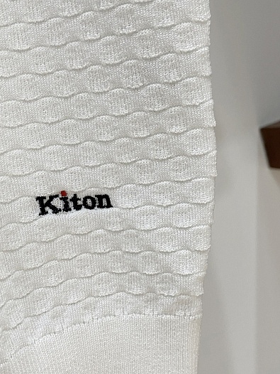 Мужское белое поло Kiton premium   
