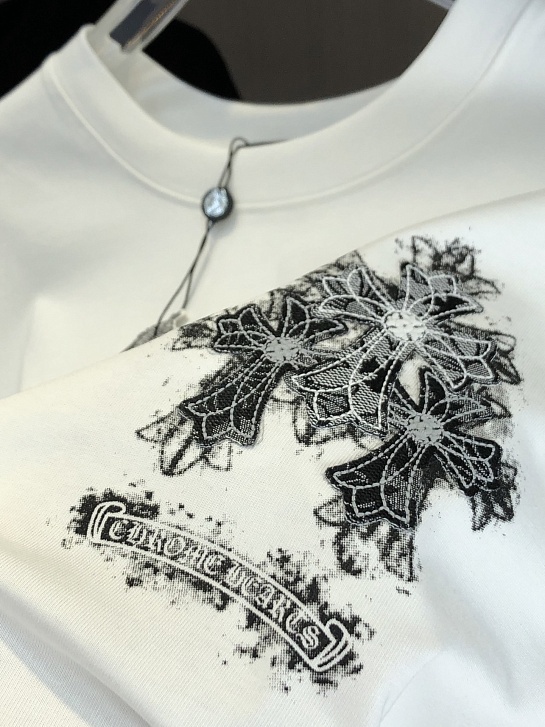 Белая оверсайз футболка Chrome Hearts Premium