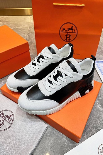 Мужские кроссовки Hermes Bouncing - White / Black   