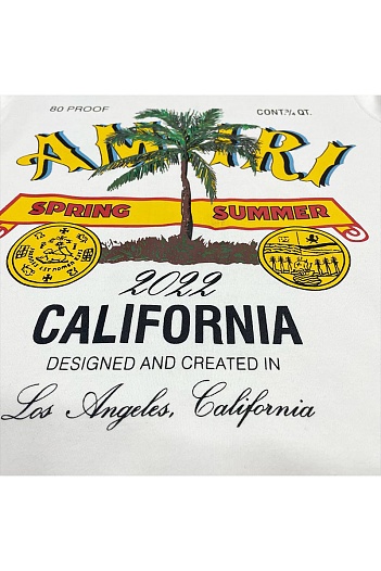 Белый мужской свитшот Amiri Rum Label logo-print   