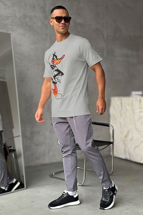 Мужская серая футболка Iceberg x Looney Tunes