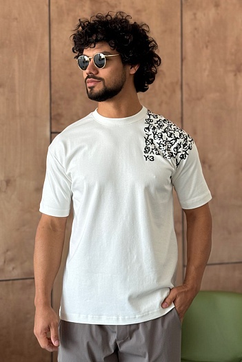 Мужская белая футболка Y-3 Yohji Yamamoto   