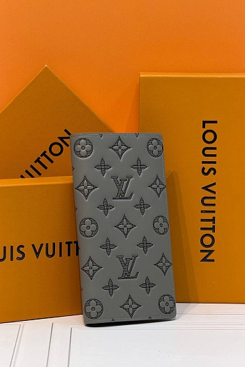 Кожаный бумажник Louis Vuitton Brazza premium 10x19x2 см   