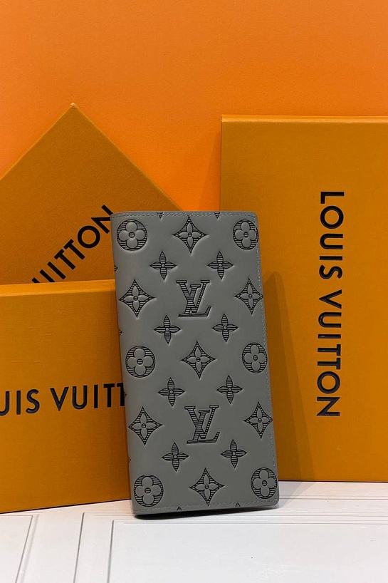 Кожаный бумажник Louis Vuitton Brazza premium 10x19x2 см
