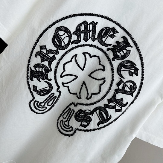 Белая оверсайз футболка Chrome Hearts Premium