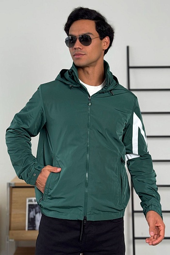 Мужская зелёная ветровка Moncler Fetuque   