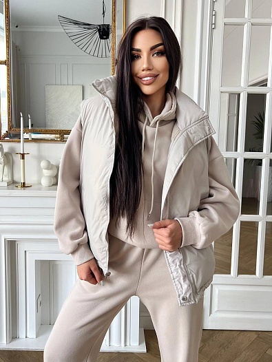 Женский костюм тройка Brunello Cucinelli Premium - Beige   