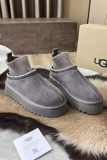 Женские ботинки UGG Classic Mini Cresent - Grey   