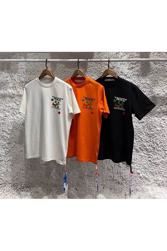 Белая оверсайз футболка Off-White x Nike Air