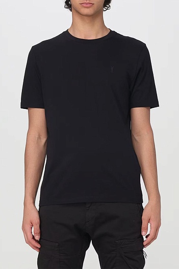 Мужская чёрная футболка Saint Laurent   