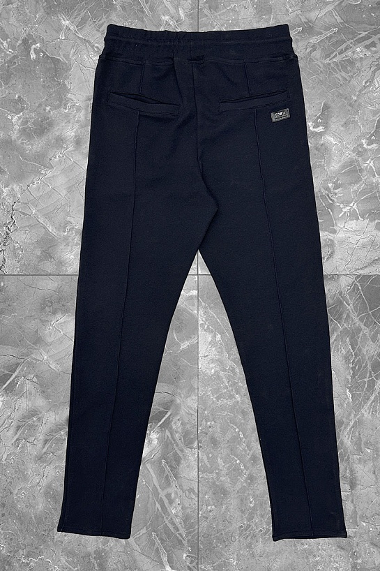 Тёмно-синие спортивные штаны Emporio Armani logo-patch