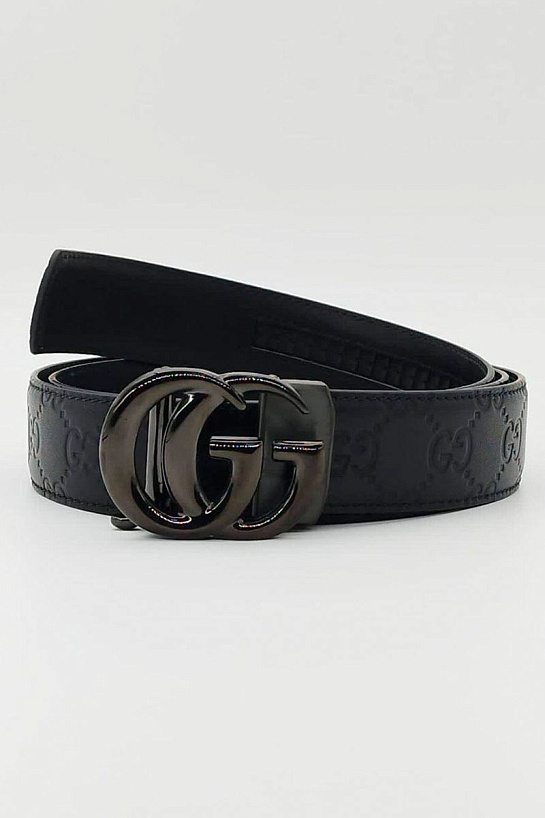 Брендовый кожаный ремень Gucci (ширина 3.8 см, длина 125 см)