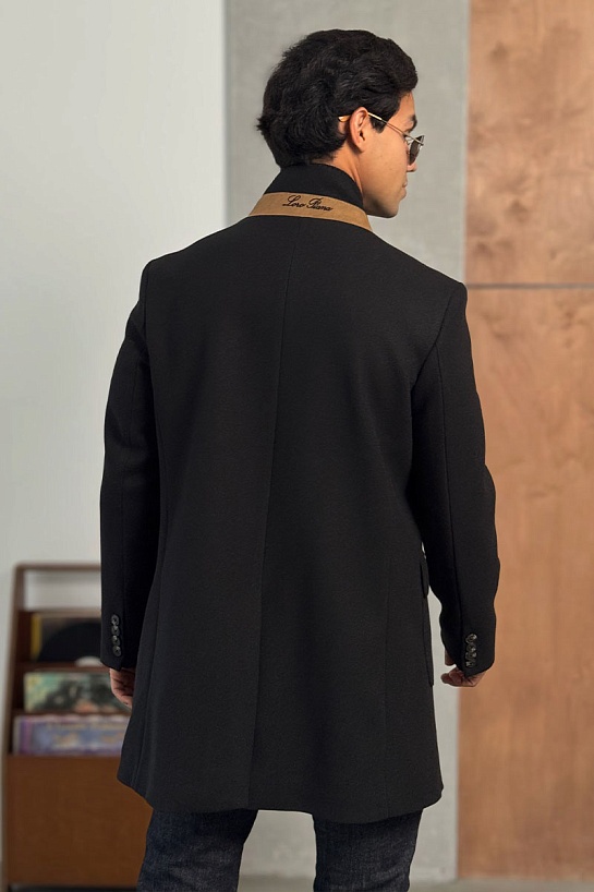 Мужское пальто чёрного цвета Loro Piana