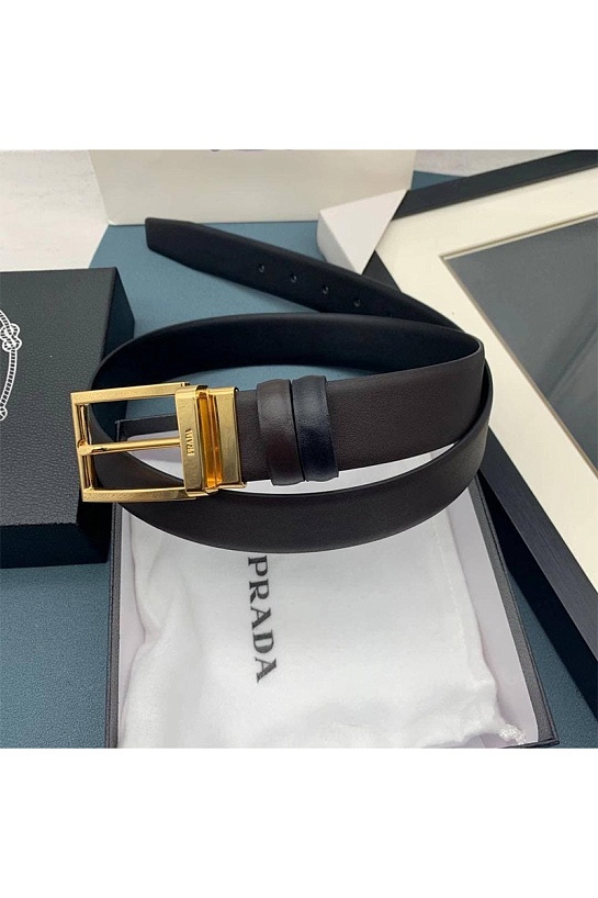 Кожаный ремень Prada (ширина 3.8 см, длина 125 см)