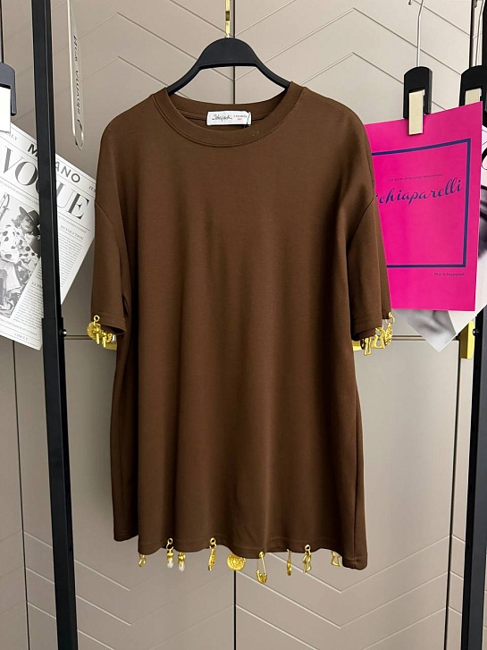 Женская базовая футболка Schiaparelli premium - Brown