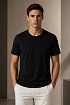 Чёрная футболка Balmain Paris embossed-logo