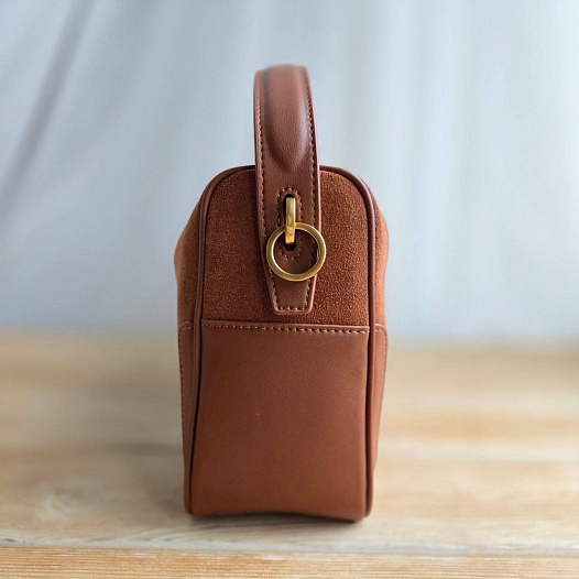 Замшевая сумка Yves Saint Laurent 29x18 см   