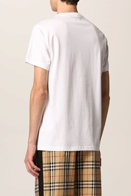 Белая оверсайз футболка Burberry TB logo-embroidered