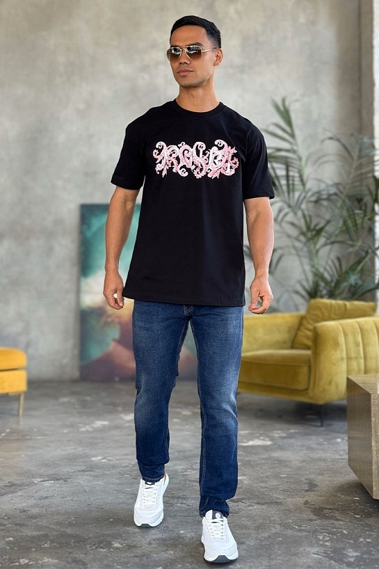 Чёрная оверсайз футболка Amiri