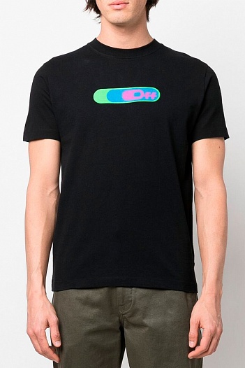 Чёрная футболка Off-White Weed Hands Off logo-print   